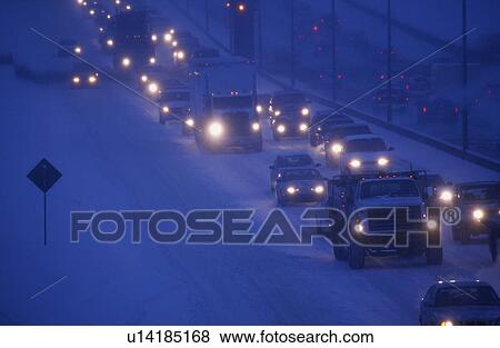 Stock Photo - Driving in winter. Fotosearch