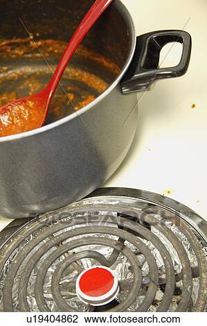 Stock Image - Empty dirty pan. Fotosearch