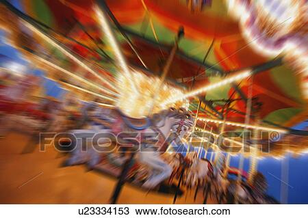 Stock Image - Fairground Carousel. Fotosearch