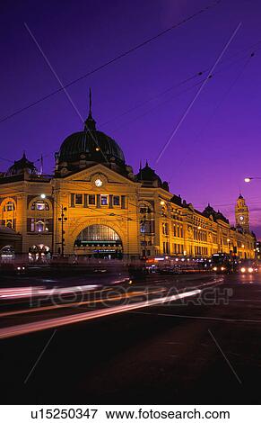 Flinders Train Station Melbourne Australia View Large Photo Image Stock Photo - Flinders Train Station Melbourne Australia. Fotosearch