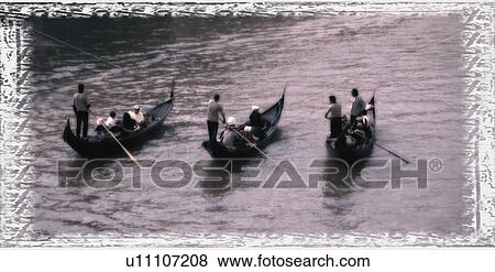 Gondolas Venice Italy View Large Photo Image Stock Photo - Gondolas Venice Italy. Fotosearch