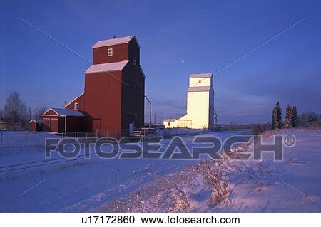 Stock Image - Grain elevators. Fotosearch