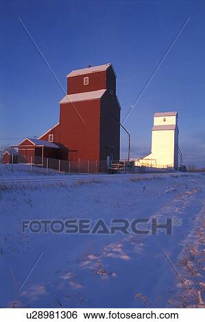 Grain elevators View Large Photo Image Stock Photograph - Grain elevators. Fotosearch
