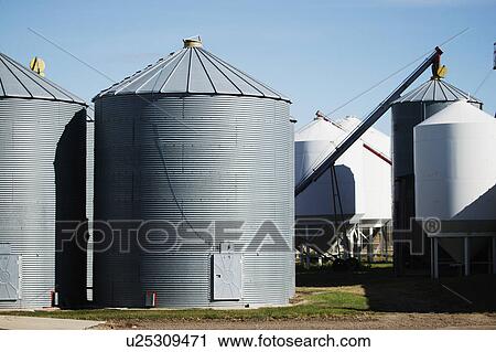 Stock Image - Grain storage. Fotosearch