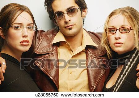 Group with trendy glasses View Large Photo Image Stock Image - Group with trendy glasses. Fotosearch