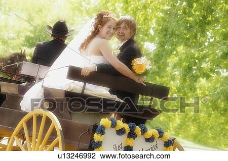 Stock Image - Horse and carriage. Fotosearch
