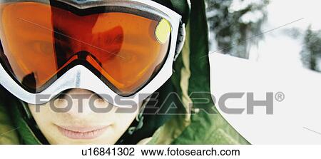 Stock Image - Man with goggles. Fotosearch