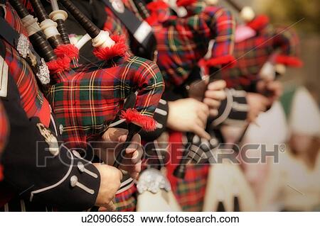 Marching bagpipe band View Large Photo Image Stock Image - Marching bagpipe band. Fotosearch