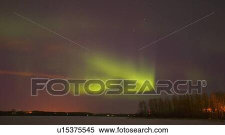Northern lights Alberta Canada View Large Photo Image Stock Photography - Northern lights Alberta Canada. Fotosearch