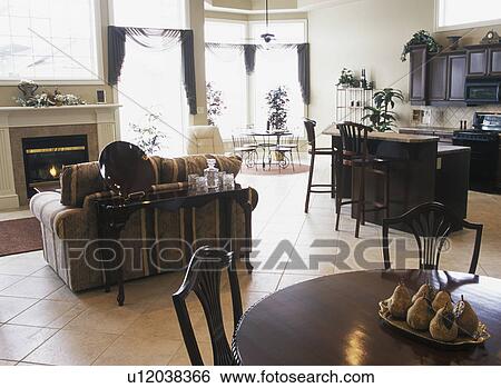 Stock Photograph - Open-plan living. Fotosearch
