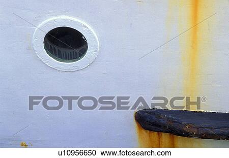 Porthole on white boat View Large Photo Image Stock Image - Porthole on white boat. Fotosearch