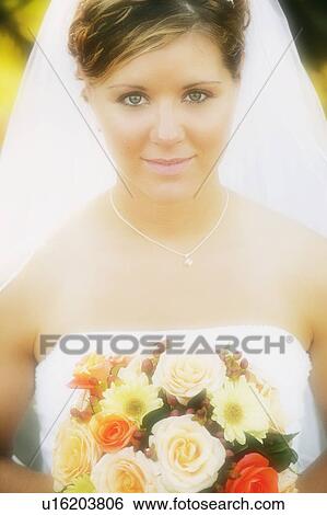 Portrait of a bride View Large Photo Image Stock Photograph - Portrait of a bride. Fotosearch