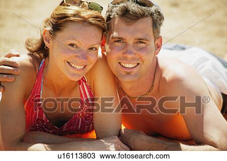 Stock Image - Portrait of a couple. Fotosearch