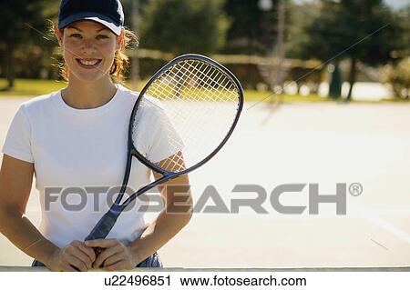 Portrait of a tennis player View Large Photo Image Stock Image - Portrait of a tennis player. Fotosearch