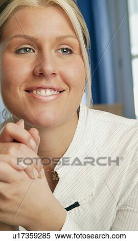 Stock Photography - Portrait of pretty blonde. Fotosearch