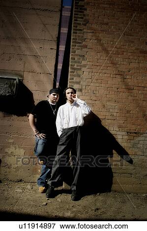 Portrait of two tough guys View Large Photo Image Stock Photo - Portrait of two tough guys. Fotosearch