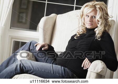 Picture - Profile of Pregnant Woman. Fotosearch