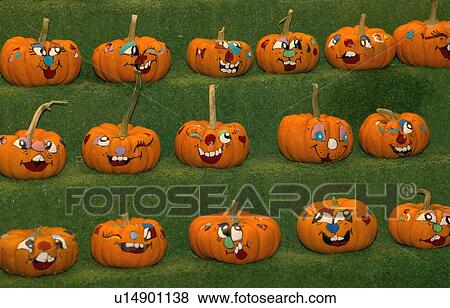 Pumpkin Faces View Large Photo Image Stock Photo - Pumpkin Faces. Fotosearch
