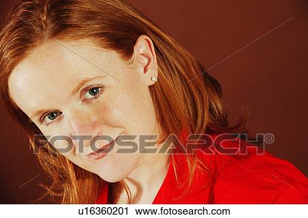 Red haired woman View Large Photo Image Stock Image - Red haired woman. Fotosearch