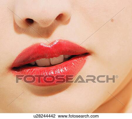 Red lips View Large Photo Image Stock Image - Red lips. Fotosearch