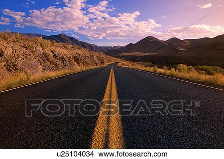 Picture - Road thru wilderness. Fotosearch