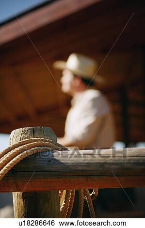 Rope on fence View Large Photo Image Stock Photograph - Rope on fence. Fotosearch