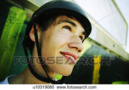 Stock Image - Skater portrait. Fotosearch