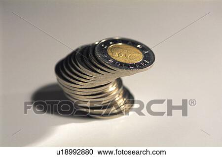 Stock Image - Stack of toonies. Fotosearch