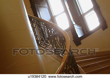 Stock Image - Staircase in a ritzy hotel. Fotosearch