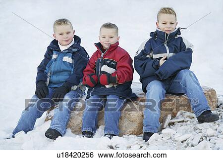 Three boys View Large Photo Image Stock Photograph - Three boys. Fotosearch