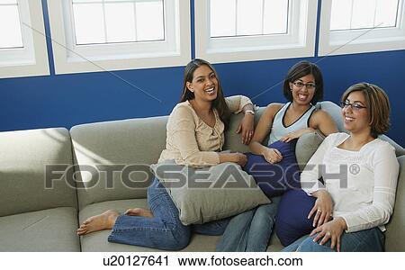 Stock Image - Three good friends. Fotosearch