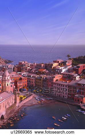 Vernazza Cinque Terre Region Italy View Large Photo Image Stock Photography - Vernazza Cinque Terre Region Italy. Fotosearch