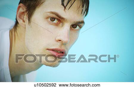 Stock Image - Wet man. Fotosearch