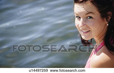 woman by water View Large Photo Image Stock Photo - woman by water. Fotosearch