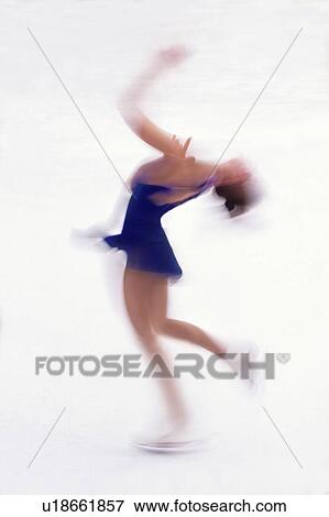 Woman figure skating View Large Photo Image Stock Photo - Woman figure skating. Fotosearch