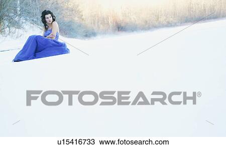 Woman in winter View Large Photo Image Stock Image - Woman in winter. Fotosearch