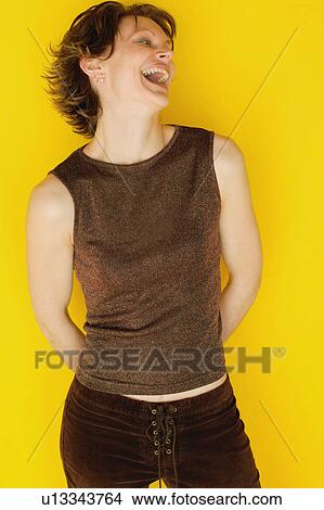 Picture - Woman laughing. Fotosearch