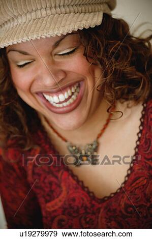 Woman laughs View Large Photo Image Stock Photo - Woman laughs. Fotosearch