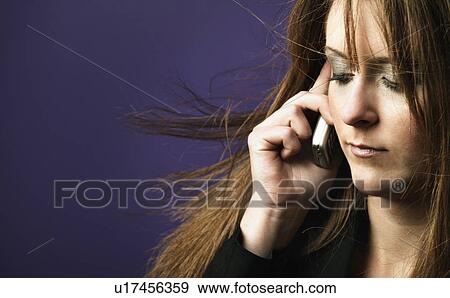 woman on cell phone View Large Photo Image Stock Photo - woman on cell phone. Fotosearch