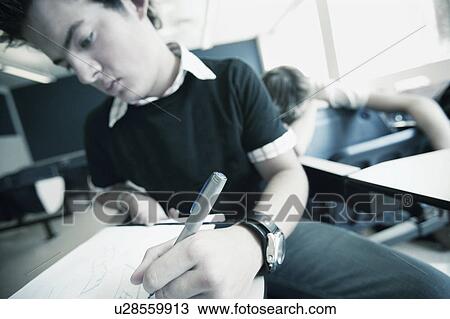Working in class View Large Photo Image Stock Image - Working in class. Fotosearch