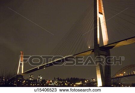 Bridge at night View Large Photo Image Stock Image - Bridge at night. Fotosearch