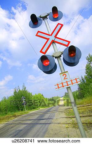 A railroad crossing View Large Photo Image Stock Image - A railroad crossing. Fotosearch