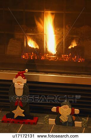 Fireplace with Christmas Decorations View Large Photo Image Stock Image - Fireplace with Christmas Decorations. Fotosearch