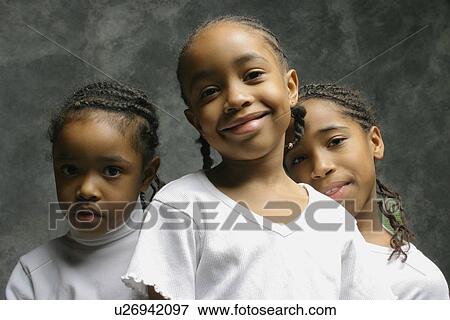 Stock Photo - Three girls. Fotosearch