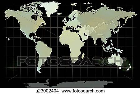 World Map Illustration View Large Photo Image Picture - World Map Illustration. Fotosearch