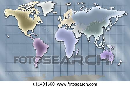 World Map Illustration View Large Photo Image Stock Image - World Map Illustration. Fotosearch