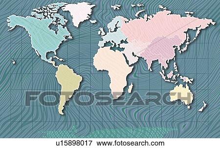 World Map Illustration View Large Photo Image Stock Photo - World Map Illustration. Fotosearch