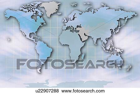 World Map Illustration View Large Photo Image Stock Photo - World Map Illustration. Fotosearch