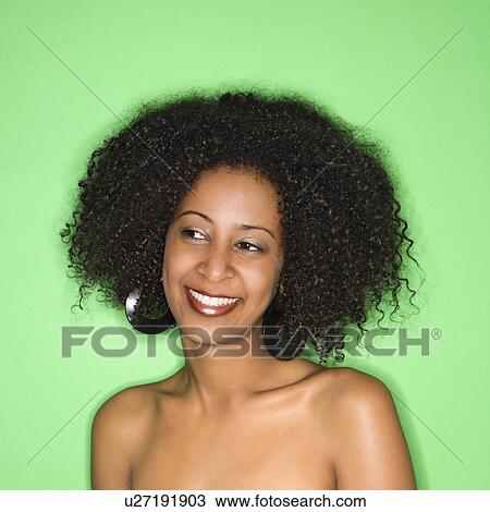 Stock Image - Portrait of an African-American woman.. Fotosearch