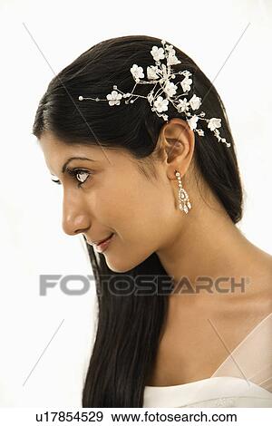 Portrait of an Indian bride. View Large Photo Image Stock Photo - Portrait of an Indian bride.. Fotosearch